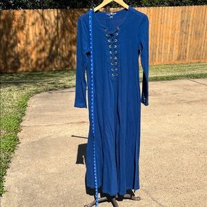 Soft Surroundings Lace-Up Long Sleeve Dress